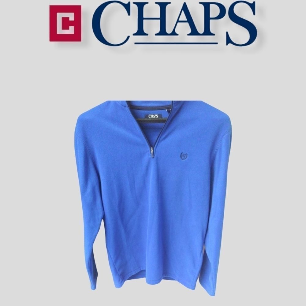 Chaps Men's NWOT Royal Blue 1/2 Zip Pullover.